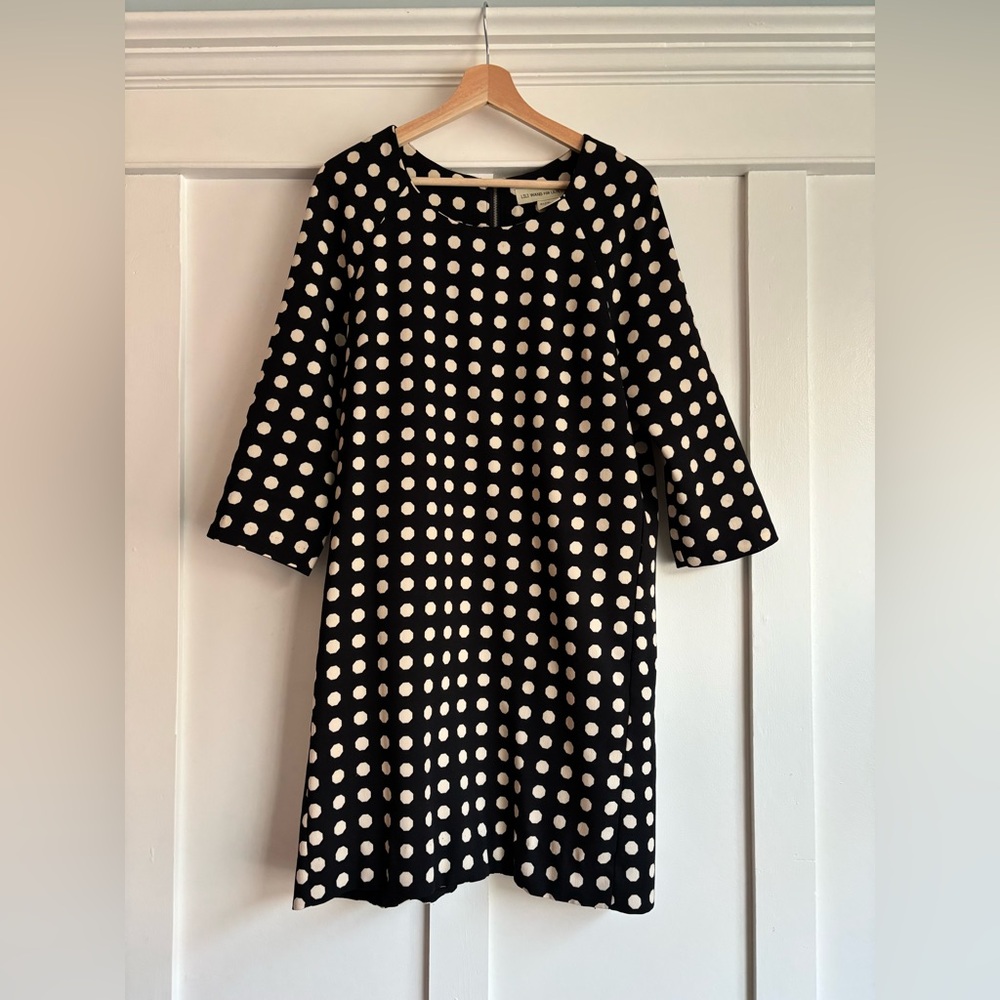 Anthropologie Black and White Polka Dot Dress